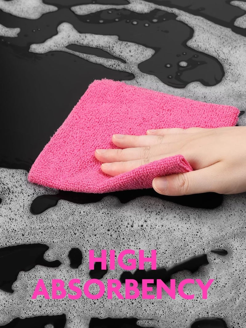 itanso Tear-A-Rag Roll -50 Pack, 12 x 12" Microfiber Cleaning Cloth, Reusable Towels for home, auto and shop (Magenta) - Image 5